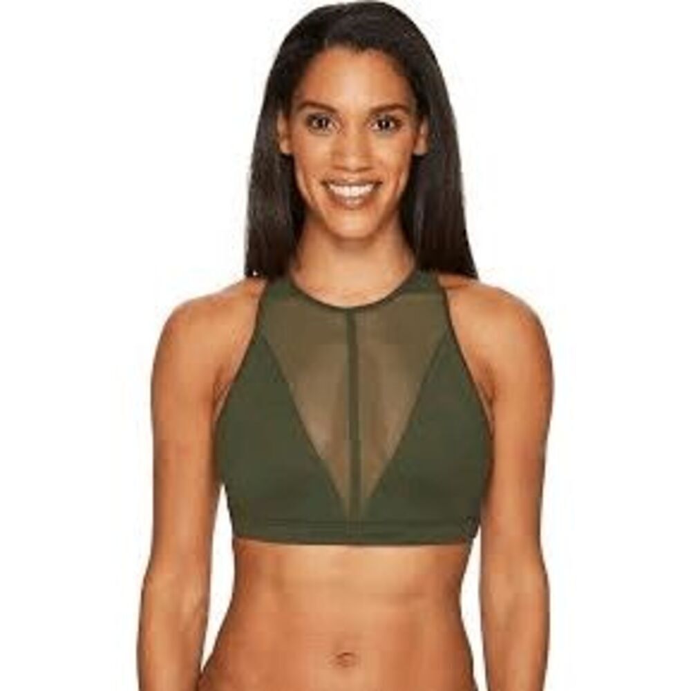 Alo Yoga Empower High Neck Mesh Yoga Bra Sz XS
